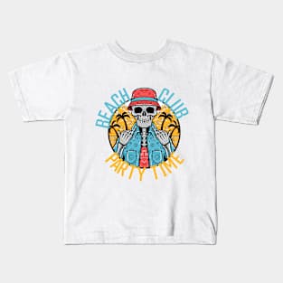 Beach Club Party Time Kids T-Shirt